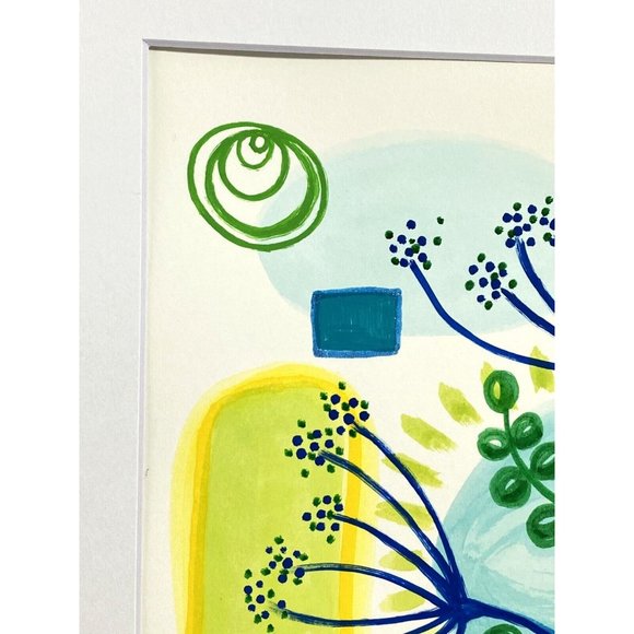 Blue Queen - Original Wall Art Acrylic Painting 11x14in Matted Frame Ready - Picture 7 of 12